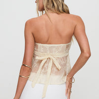 Quinnie Strapless Top Cream
