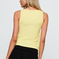Dignity Tie Side Top Yellow