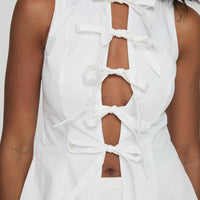 Luminary Tie Up Top White