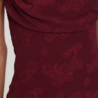 Azura Off The Shoulder Maxi Dress Burgundy