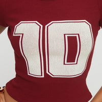 Baseline Rib Tee One Zero Red