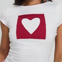 Were Lovers Baby Tee White