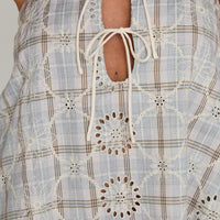 Belong Together Mini Dress Blue Check