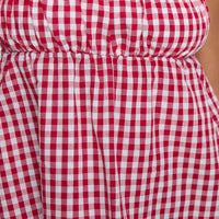 Mirabellah Frill Top Red Gingham