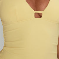 Impress Me Halter Top Lemon