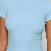 Baseline Scoop Rib Tee Light Blue
