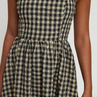 Cartmel Check Maxi Dress Black / Cream