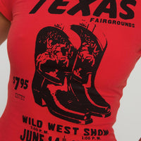 Texas Baby Tee Red