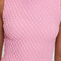 Goodnight And Go Textured Top Pink