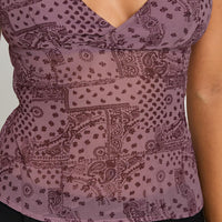 Thank The Angels Backless Top Purple