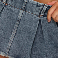 Allure 90's Mini Skort Faded Denim