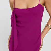 Syrina Cowl Neck Scarf Maxi Dress Berry