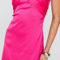 Irena Strapless Mini Dress Hot Pink