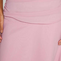 Evanescence Asymmetrical Midi Skirt Pastel Pink