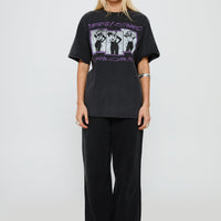 Britney Spears Gimme More Oversized Graphic Top Washed Black