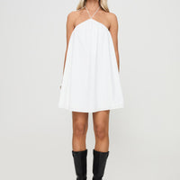 Peaco Halter Mini Dress White