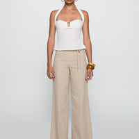 Isabetta Halter Top White Petite