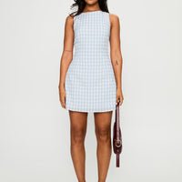 Alfalfa Mini Dress Blue Check