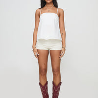 Trapeze Strapless Top White