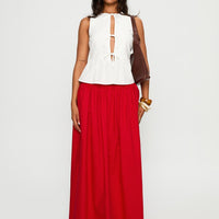 Rosellah Tie Up Top White