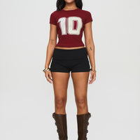 Baseline Rib Tee One Zero Red