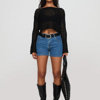Saldana Shorts Mid Blue Denim