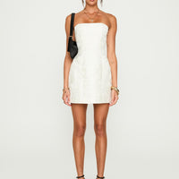 Heaven Sent Strapless Mini Dress White