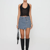 Only Angel Halter Top Black