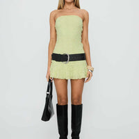 Vancesca Strapless Mini Dress Lime
