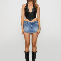 Symphony Denim Skort Mid Wash
