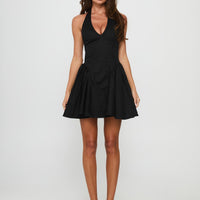 Karisse Halter Mini Dress Black