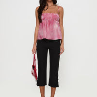 Mirabellah Frill Top Red Gingham