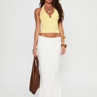 Impress Me Halter Top Lemon