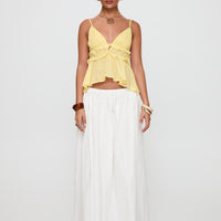 Blondelle Frill Detail Top Yellow