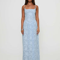 Angeleina Maxi Dress Blue Floral