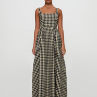 Cartmel Check Maxi Dress Black / Cream