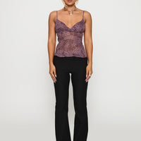 Thank The Angels Backless Top Purple