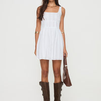 Lorinda Mini Dress White Low Impact