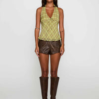 Amalthea Top Green Check