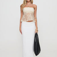 Quinnie Strapless Top Cream