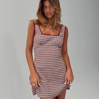 Dasha Mini Dress Red Check