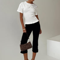 Maybe Tomorrow Ruched Top White