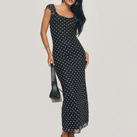 Sandberg Maxi Dress Black Polka Dot