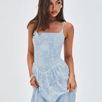 Angeleina Maxi Dress Blue Floral