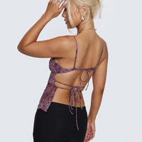 Thank The Angels Backless Top Purple