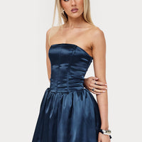 Forevermore Strapless Mini Dress Navy