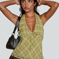 Amalthea Top Green Check