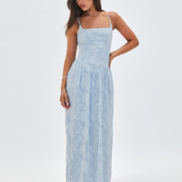 Angeleina Maxi Dress Blue Floral