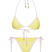 Beasley Tie Side Bikini Bottoms Yellow / Pink