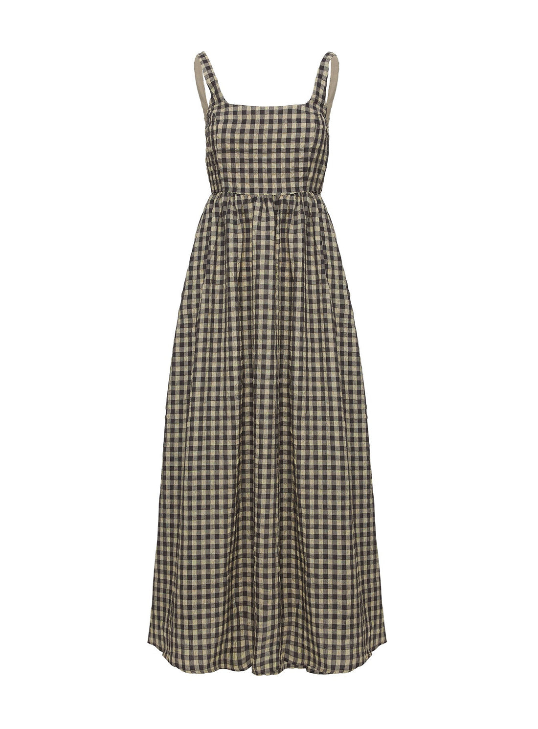 Cartmel Check Maxi Dress Black / Cream